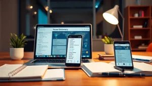 Youdao Dictionary interface in a modern workspace, showcasing multilingual translation capabilities.