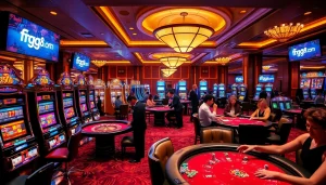Experience thrilling gaming at ffgg88.com with vibrant casino tables and excited players.