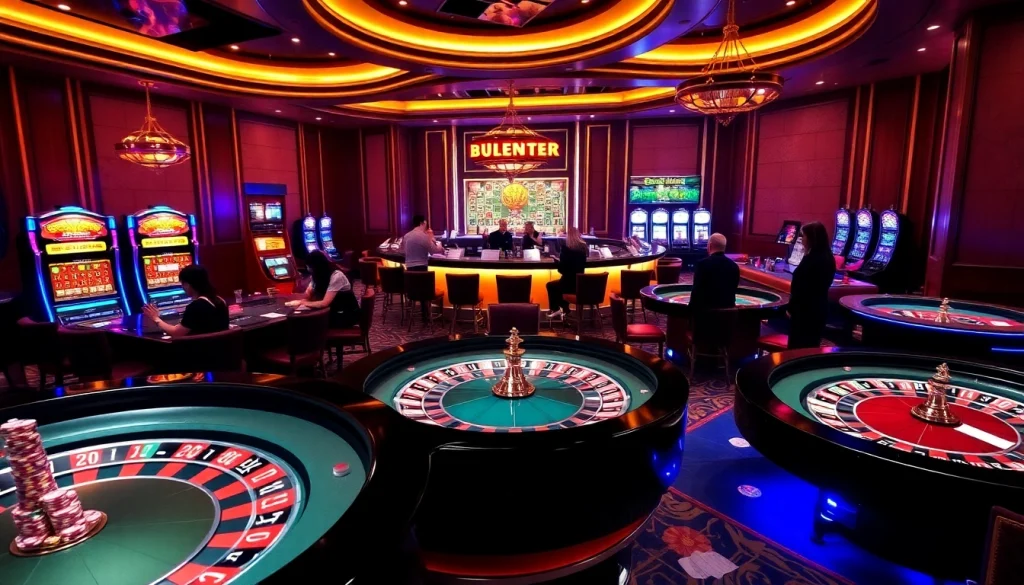 Experience the excitement of gambling at https://xx88.pizza/ with vibrant tables and players engaged in play.