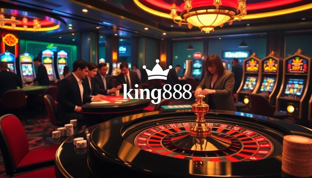 king88 casino players strategizing at roulette table amid luxurious surroundings