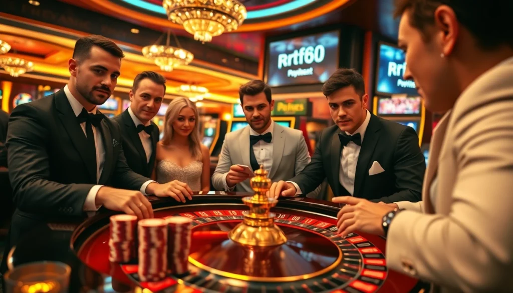 Engaging scene at a casino with players enjoying games featured on https://rr88.pizza/ amidst vibrant lighting and excitement.