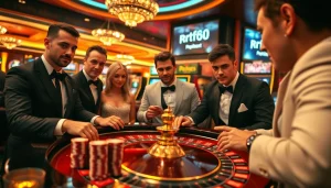 Engaging scene at a casino with players enjoying games featured on https://rr88.pizza/ amidst vibrant lighting and excitement.