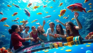 Experience the thrill of bắn cá đổi thưởng in an exciting underwater gaming environment.