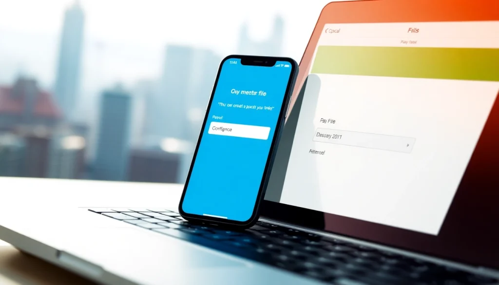 Learn how to create a pay link for a file through a digital payment interface featuring modern devices.