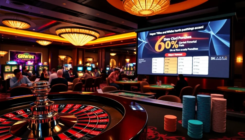 Experience thrilling moments at https://www.6rwin55.com/ with players at a vibrant casino table.