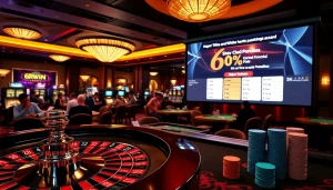 Experience thrilling moments at https://www.6rwin55.com/ with players at a vibrant casino table.