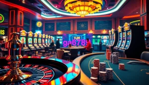Experience thrilling online gaming at ga6789 with vibrant casino tables and exciting slot machines.