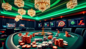 Experience the exciting gameplay at F168 with vibrant casino tables and thrilling atmosphere.