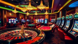 Engage in thrilling gaming action at HAYBET's luxurious casino, featuring roulette and poker.