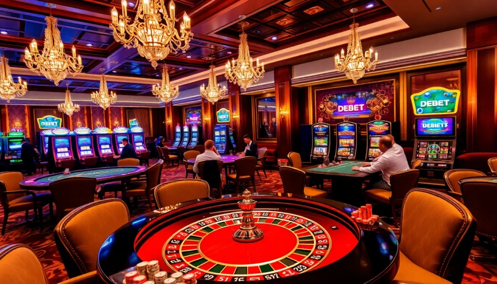 Experience the thrill of casino gaming as DEBET brings excitement to the roulette table and poker games.