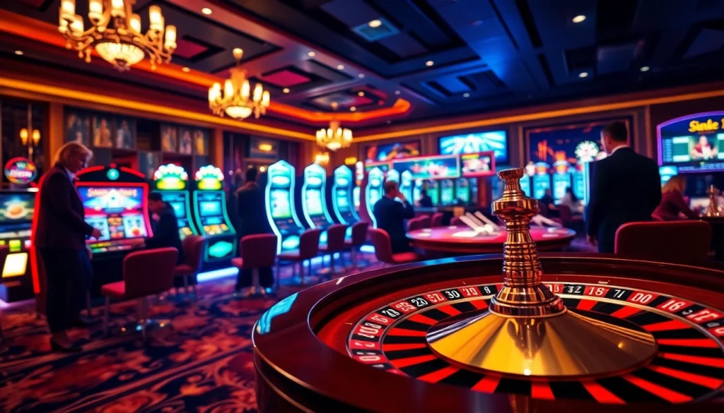 Experience thrilling sbobet betting action at a luxurious casino with diverse games and high stakes.