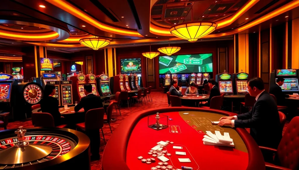 Experience the exhilarating atmosphere of tr88vip.co.com with players engaging in thrilling casino games.