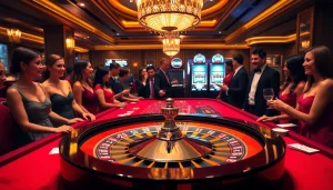 SODO66 players enjoying a thrilling casino game at a vibrant roulette table.