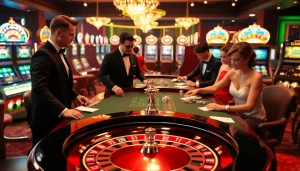 Experience the excitement of gaming at https://688v.games/ with luxurious casino tables and vibrant atmosphere.
