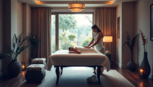 Relaxing 출장마사지 experience with a skilled therapist in a serene home setting.