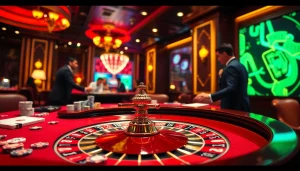 Engaging poker session in a casino setting, highlighting strategies found in the hidden wiki.
