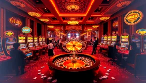 Players enjoying high-stakes games at https://gg88.cn.com/ with vibrant casino elements.