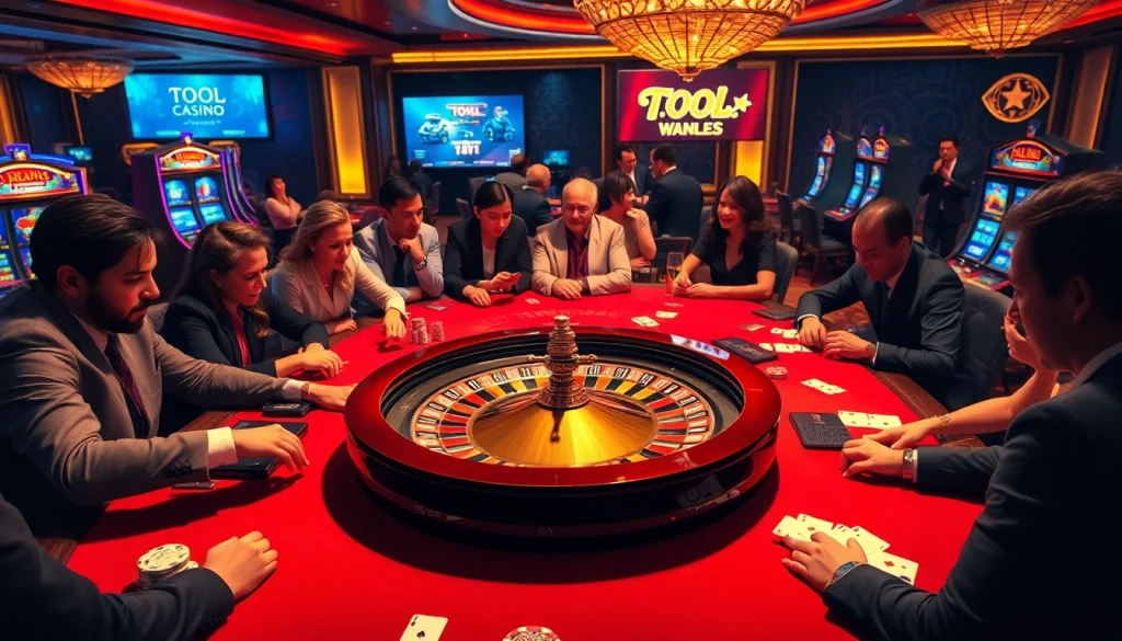 Experience the excitement of Tool xổ số siêu tốc in a vibrant casino atmosphere.