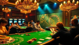 Players enjoying poker and roulette at Hitclub casino, surrounded by vibrant gaming action.