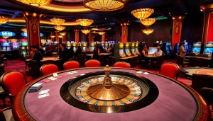 Engage in thrilling gameplay at b52 club with vibrant casino tables and roulette excitement.