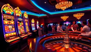 Excited players engaging in lively k9k9 game action at a high-stakes casino table.