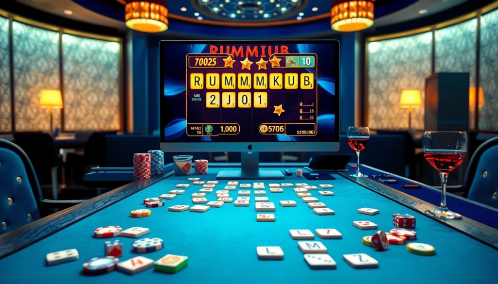 Engaging scene of רמיקוב אונליין gameplay, featuring vibrant tiles and casino elements.