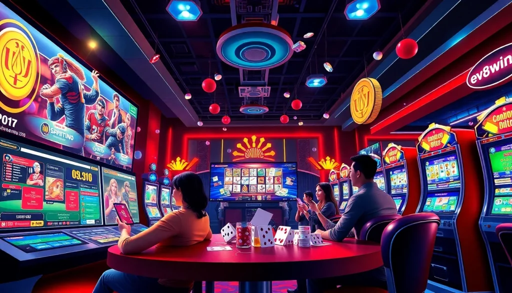 Experience the excitement of online gambling with ev88win.live's vibrant gaming interface.