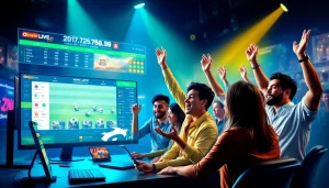 Exciting online betting experience on okvipwin.live featuring modern interface and diverse players celebrating wins.
