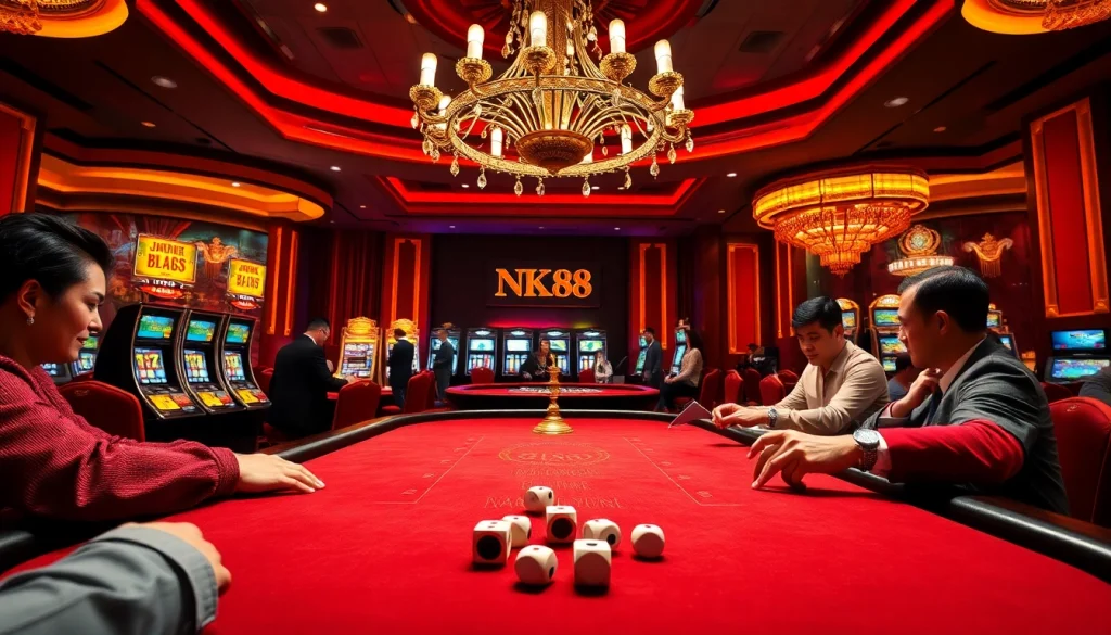Play exciting games at NK88’s luxurious casino, with thrilling poker and roulette action.