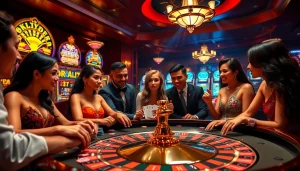 Pahala4d players enjoying an exciting roulette game at a vibrant casino table.