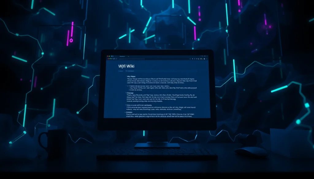 Explore the hidden wiki's dark web links with a digital artwork depicting mysterious online realms.