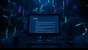 Explore the hidden wiki's dark web links with a digital artwork depicting mysterious online realms.