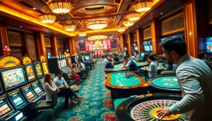 Players celebrating their wins at https://nh8833.com/, showcasing excitement around gambling tables.