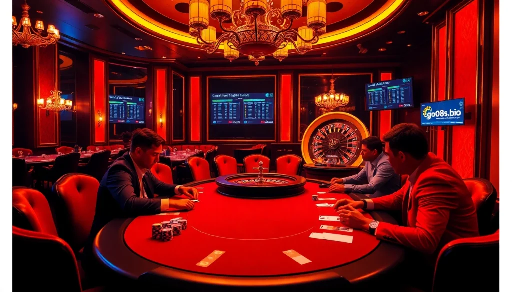 Watch players strategize at a high-stakes game at https://go8s.bio/ casino, where excitement meets luxury.