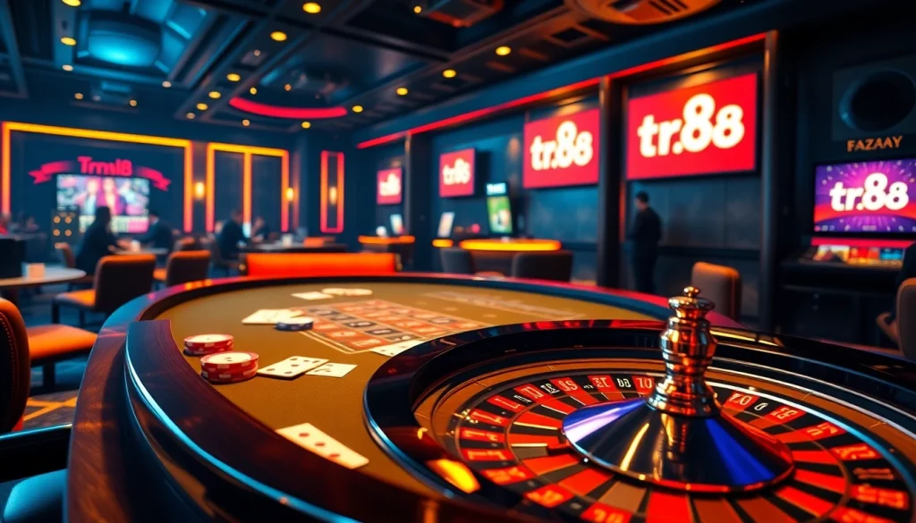 Experience the thrill of winning at TR88 link with vibrant casino tables and exciting games.