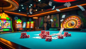 Engaging in exciting games at nhà cái vmax online gambling platform with vibrant casino elements.