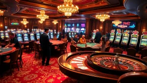 Engaging gameplay at the casino with vibrant atmosphere linking to https://fun88.foundation/ for quality gambling experiences.