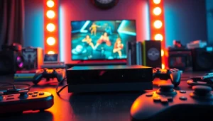 Engaging visuals of game reviews showcased in a modern gaming environment.