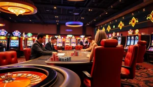 Experience the excitement of igamble247 with vibrant gambling action at a live casino table.