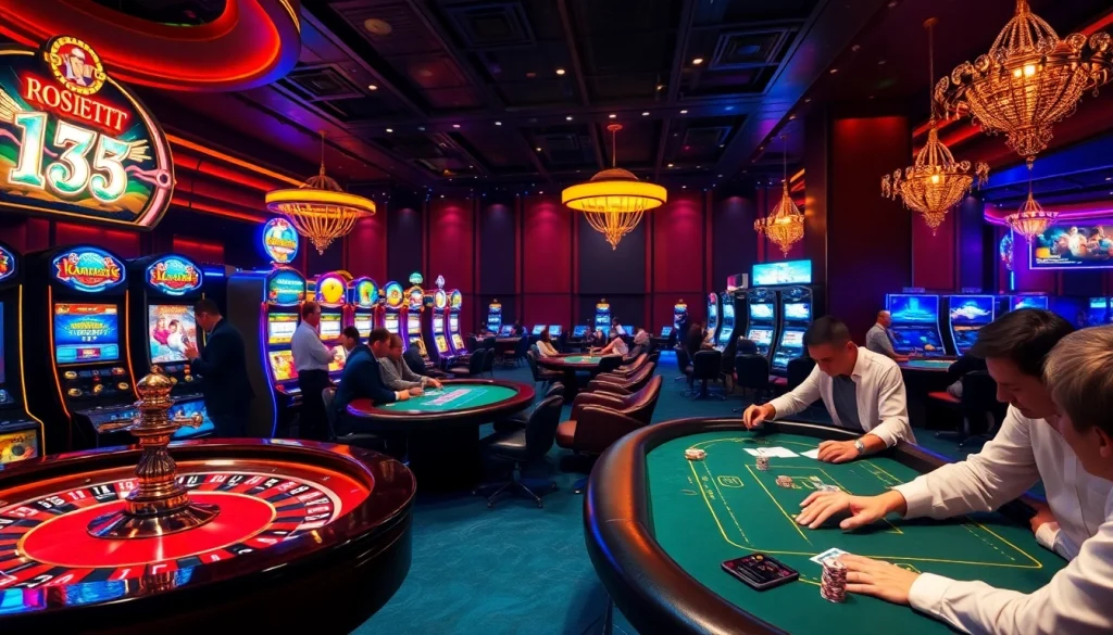Experience thrilling gameplay at uu88 casino with vibrant roulette tables and engaged players.