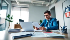 Pool rijbewijs kopen process illustrated with professional documents and a welcoming office setting.
