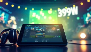 Engaging digital gaming scene showcasing the 399W platform with modern design elements.