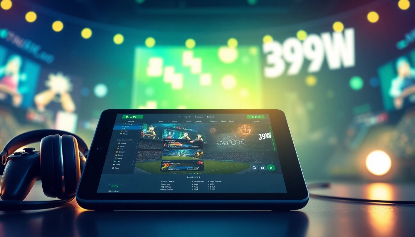 Engaging digital gaming scene showcasing the 399W platform with modern design elements.