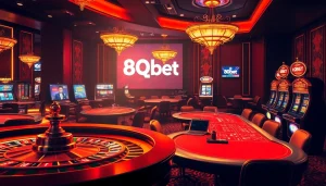Experience the thrill of 8qbet with vibrant casino tables and engaging players.