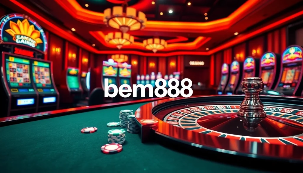 Feel the excitement at bem88 casino with vibrant slot machines and thrilling roulette tables.