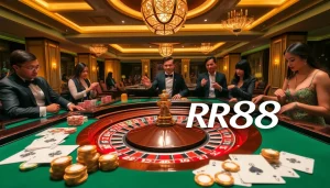 Experience the thrill of roulette and poker at RR88's luxurious casino.