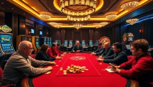 Engage with DN88 at a stylish poker table in a luxurious casino ambiance.