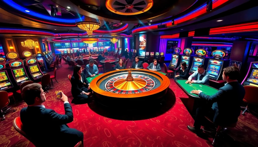 Eager players enjoy games at a luxurious casino, embodying the excitement of hidden wiki connections.