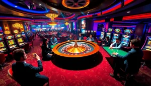 Eager players enjoy games at a luxurious casino, embodying the excitement of hidden wiki connections.