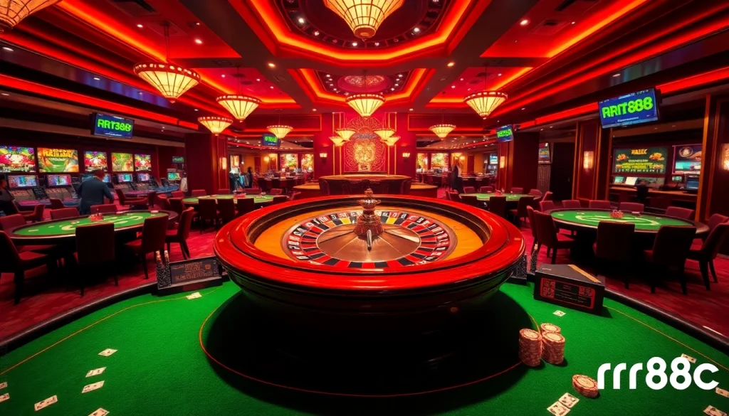 Experience thrilling gameplay at rr88 kjc with vibrant casino tables and poker action.